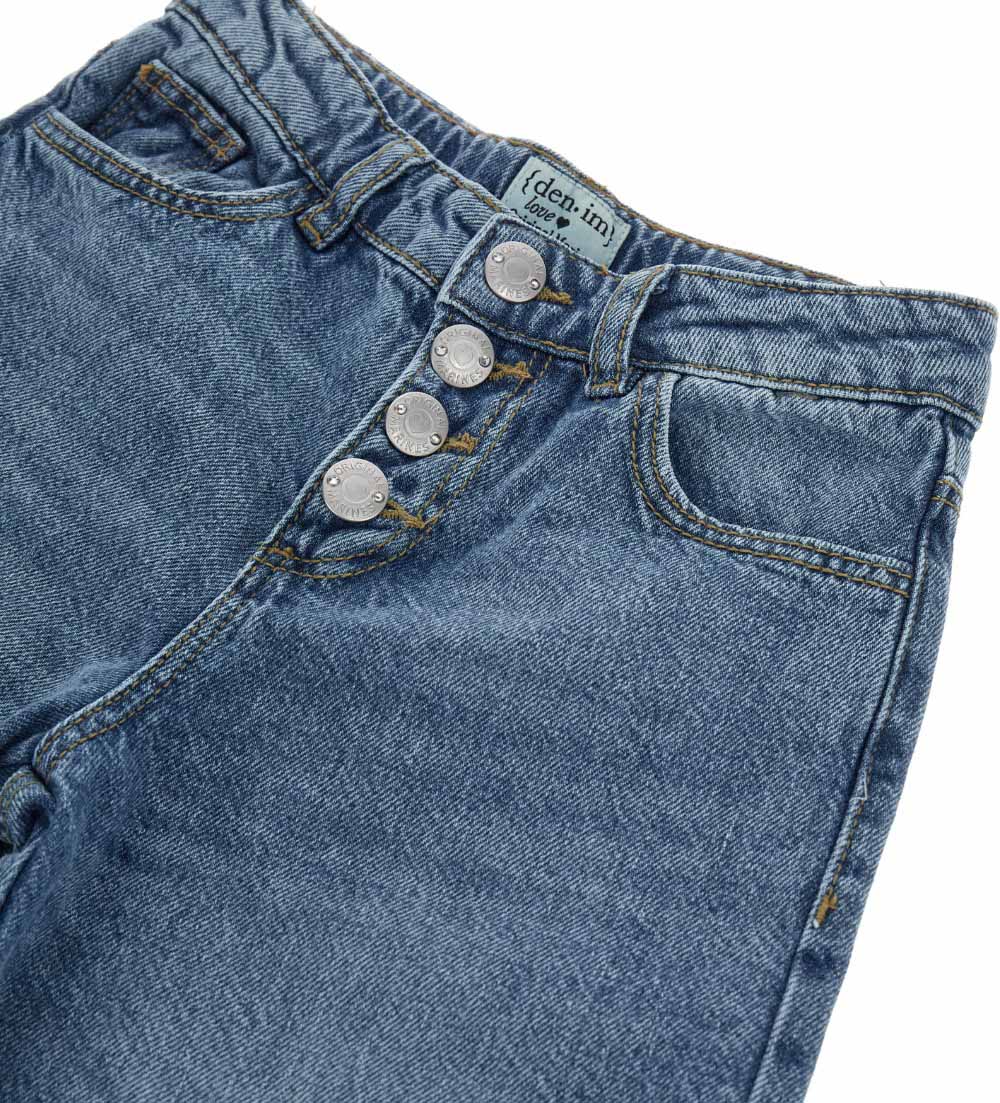 Girl's wide leg denim pants