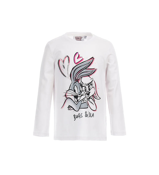 Girls's wb bugs and lola bunny shirt-1