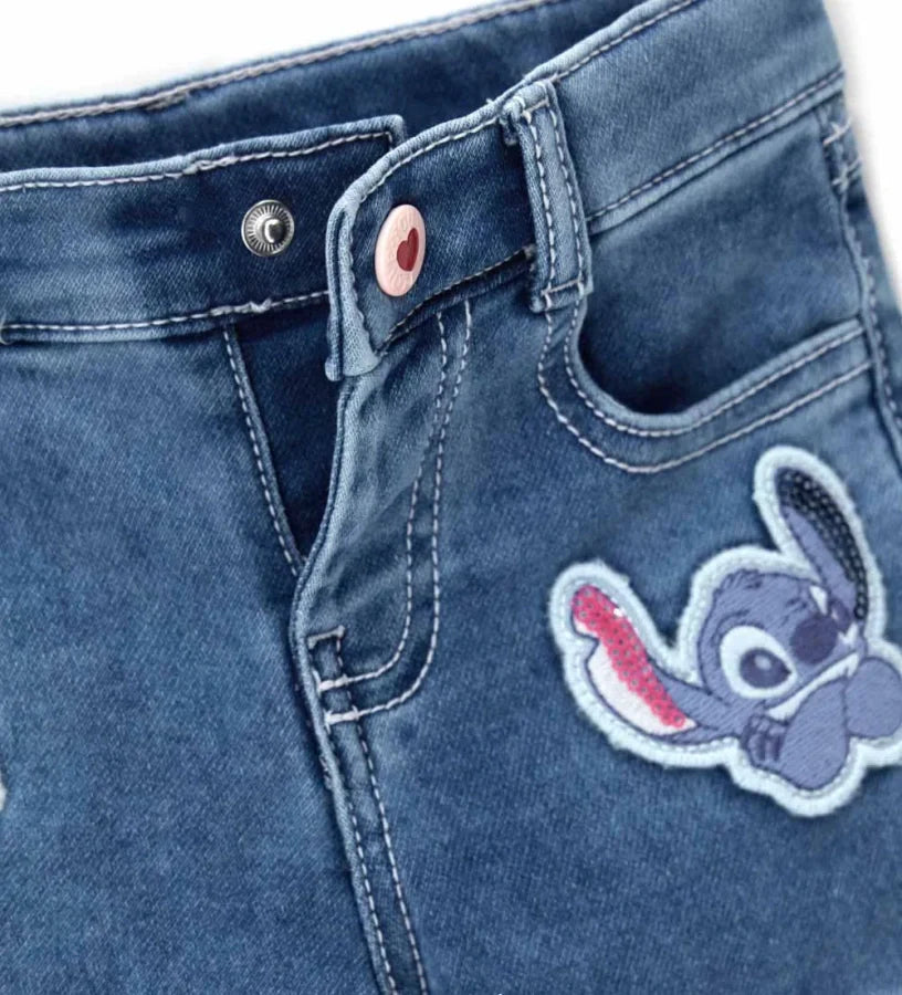 Baby girl's disney stitch jeans