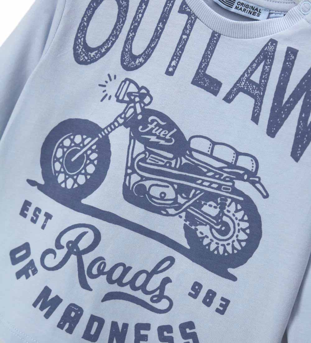 Boy - Long-sleeved T-shirt Sky Blue 9 - 12 M