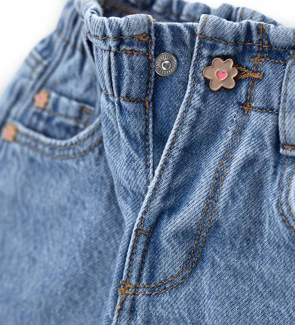 Girl - Jeans with ruffles 9 - 12 M Denim