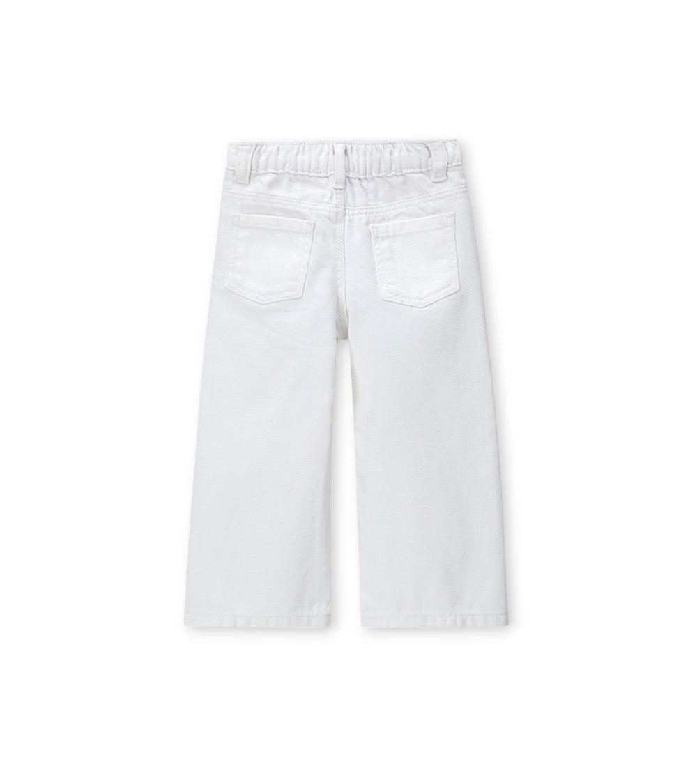Girl - Wide leg pants 9 - 12 M White