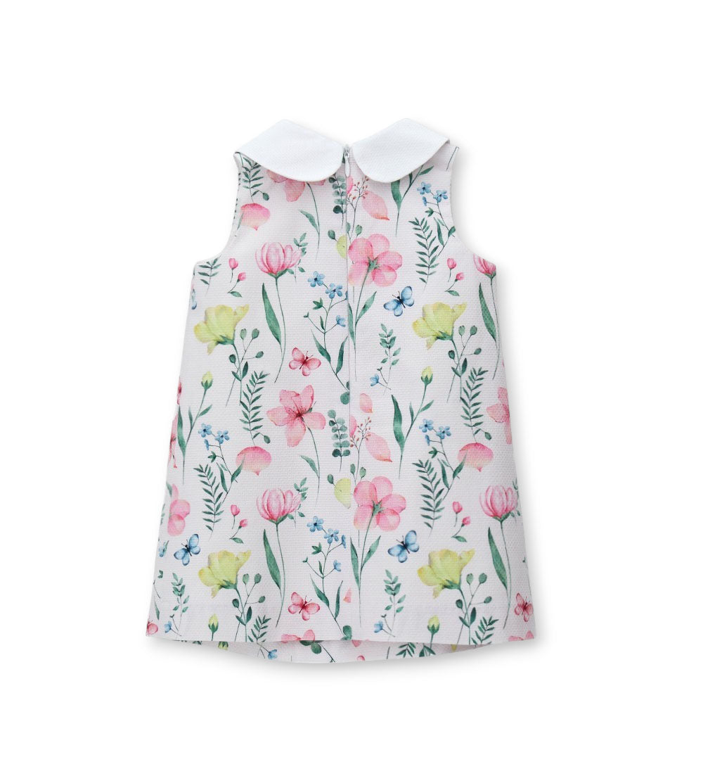 Girl - Floral dress 9 - 12 M Pink