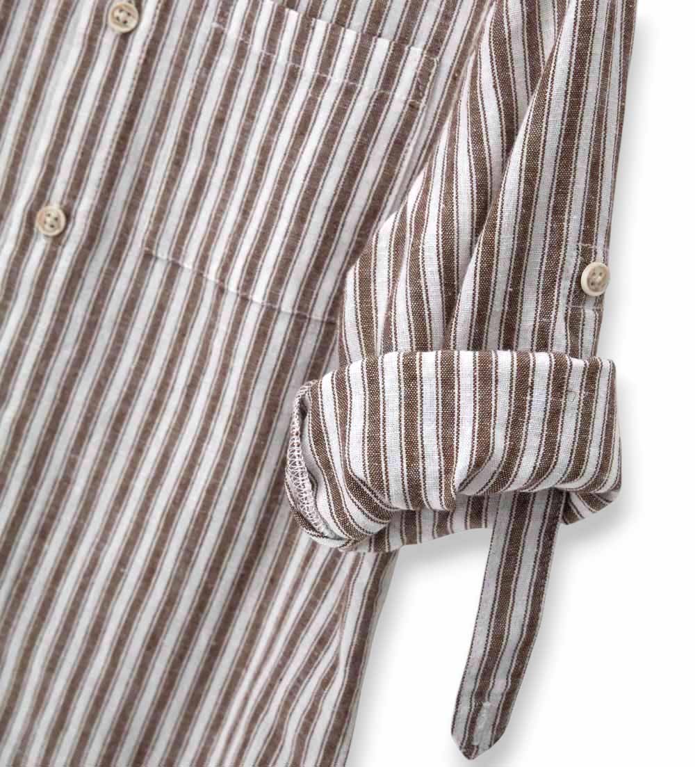 Boy - Linen-cotton shirt 9 - 10 Y Blue