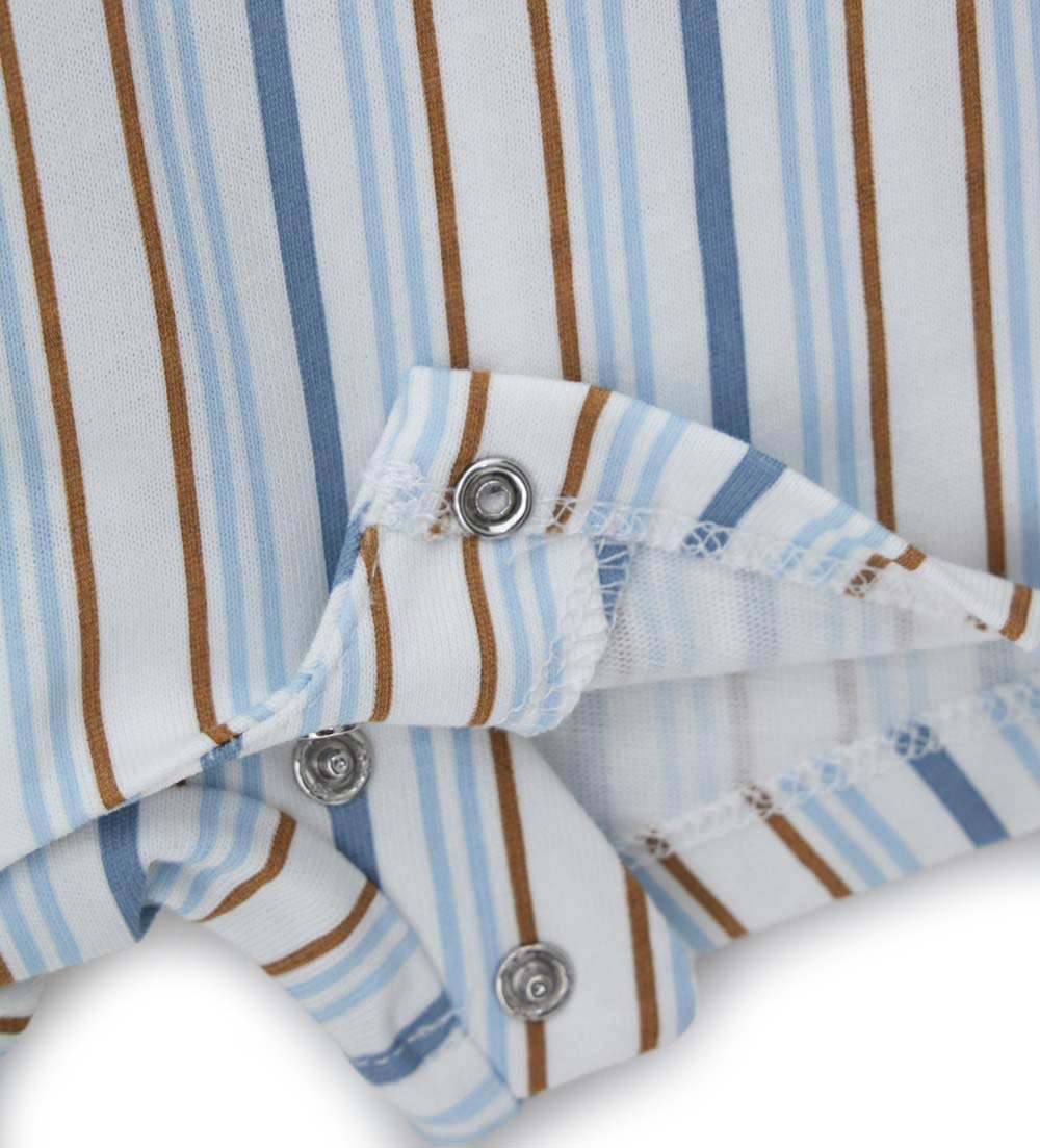 Newborn - Striped romper Navy blue 1M
