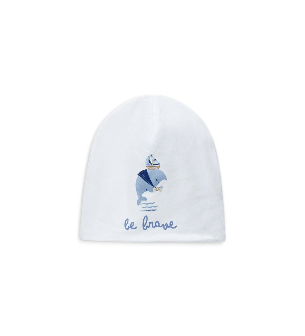 Newborn - Whale hat White UNI