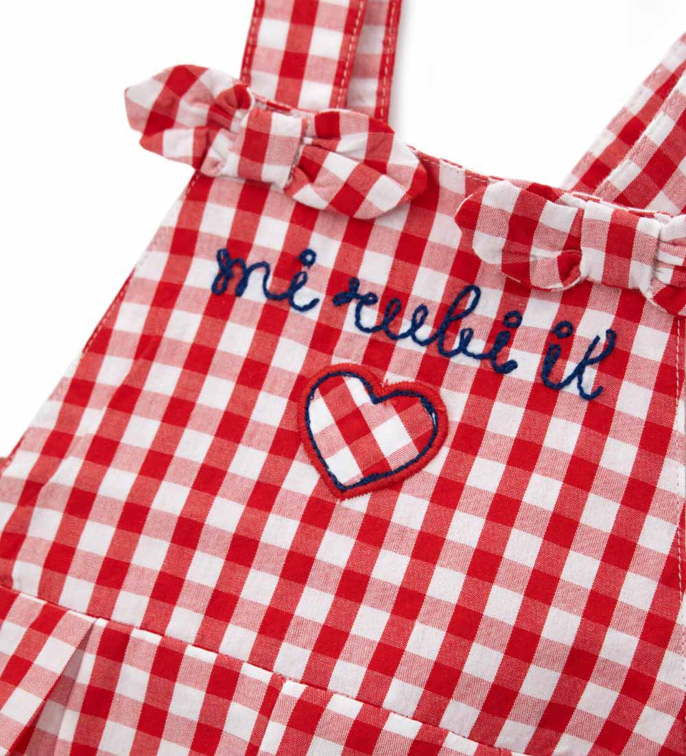 Newborn - Cotton overalls 1M Red