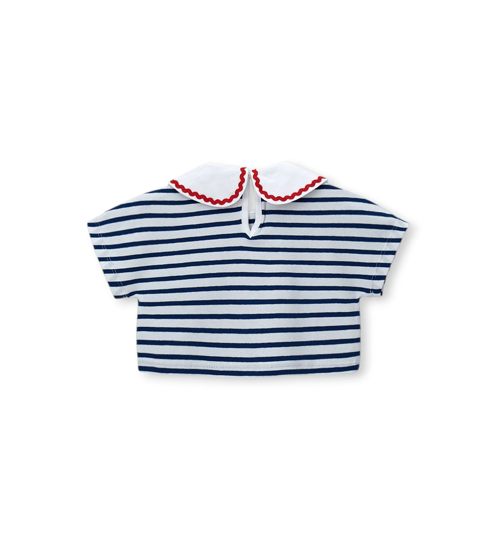 Newborn - Collared T-shirt 9 - 12 M Blue
