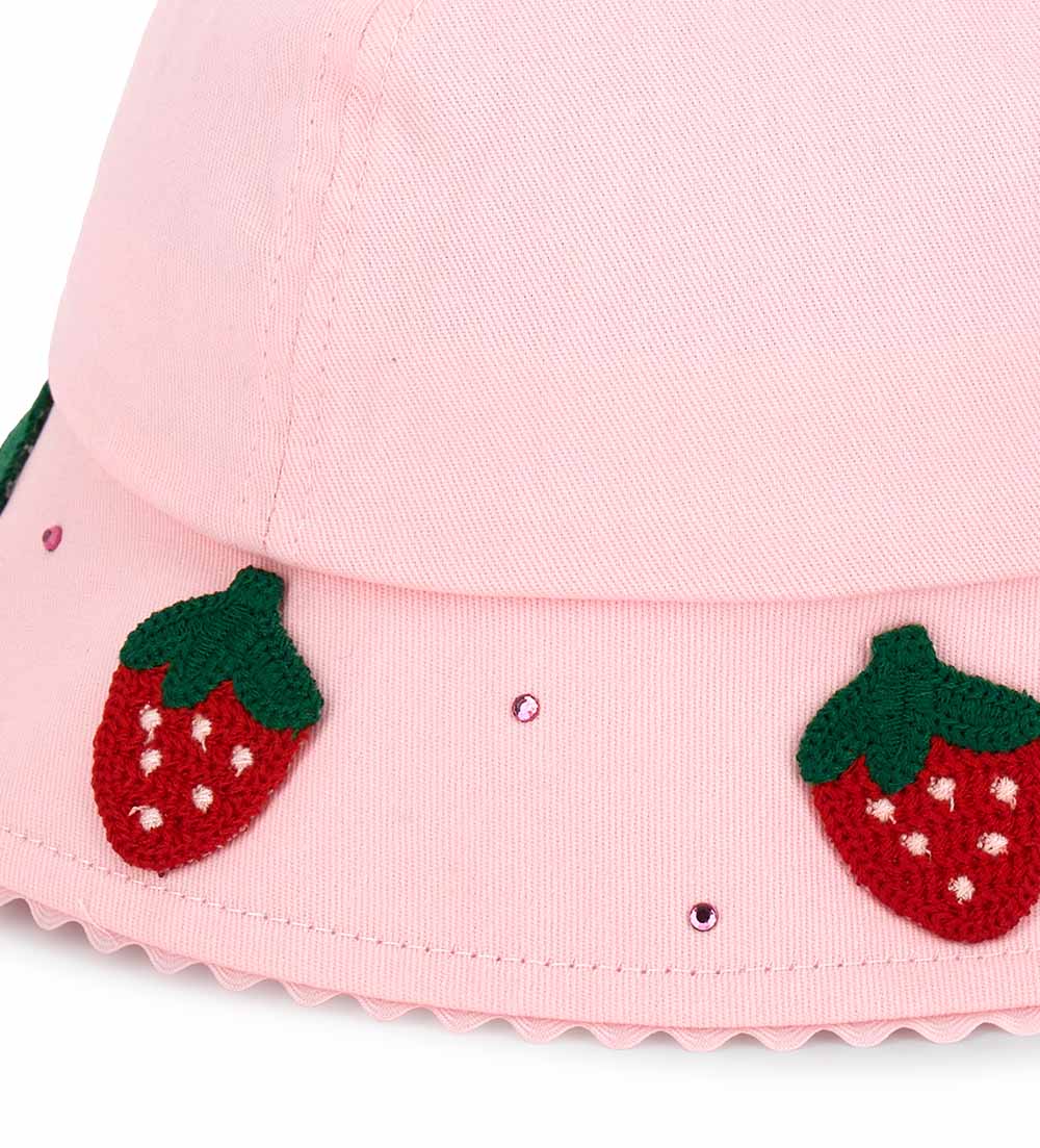 Girl - Hat with strawberries 2 - 3 Y Pink