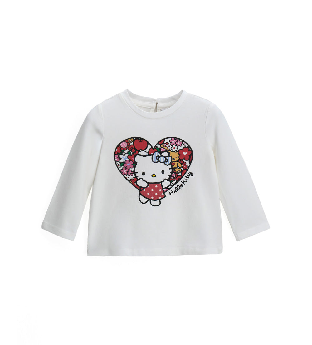 Girl - Hello Kitty Flower T-Shirt 9 - 12 M White