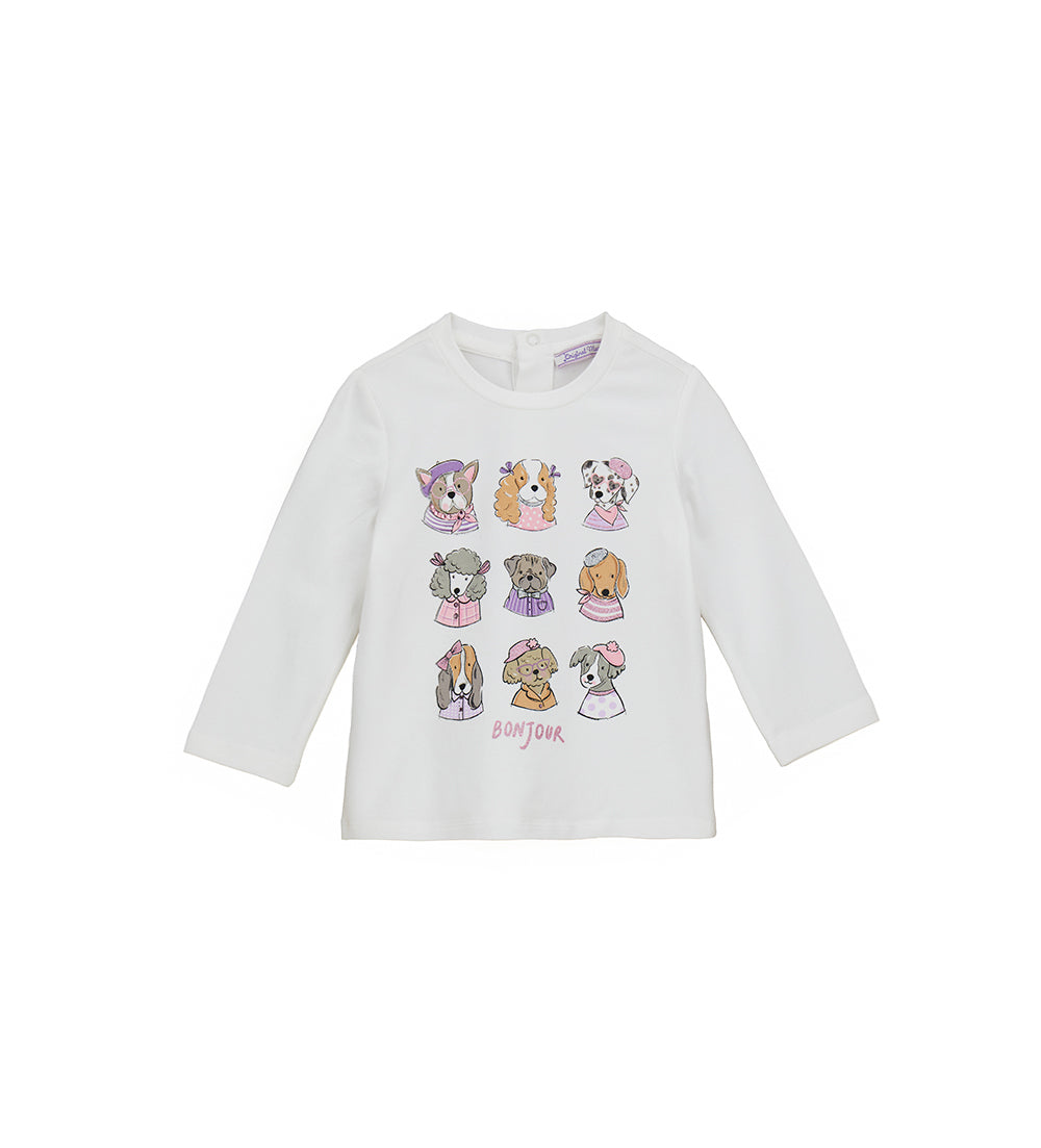 BABY GIRL'S T-SHIRT WITH RHINESTONES-1