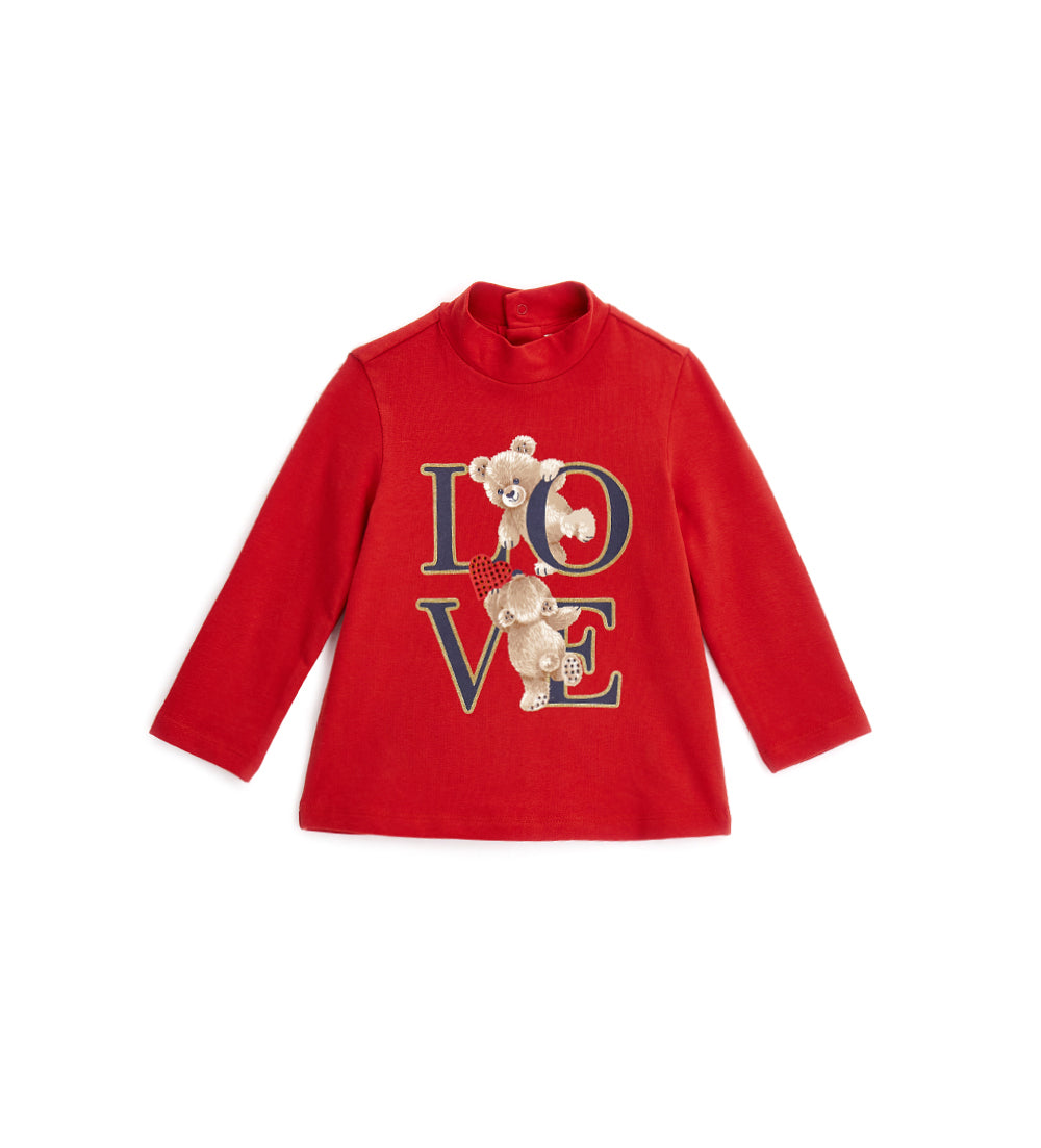 BABY GIRL'S T-SHIRT WITH MOCK NECK-5
