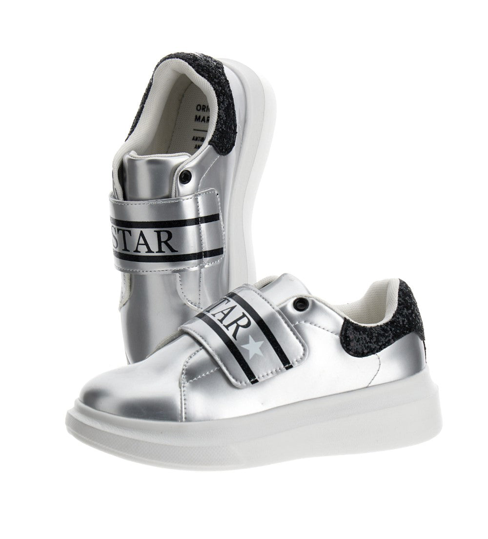 GIRL'S FAUX LEATHER SNEAKERS-2