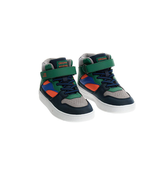 BOY'S FAUX LEATHER SNEAKERS-1