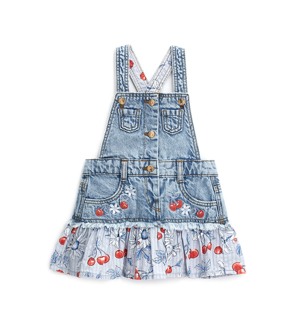 BABY GIRL'S DENIM DUNGAREES-1