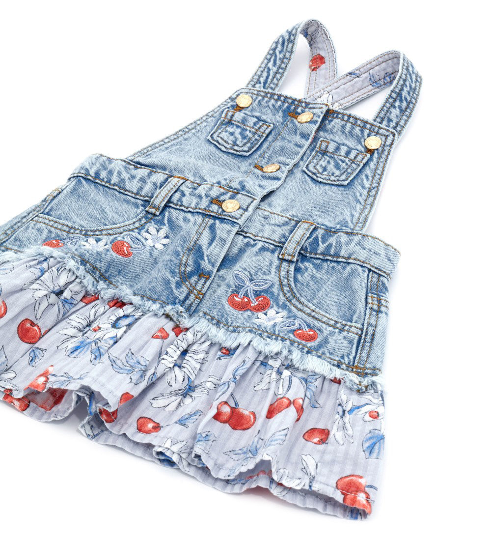 BABY GIRL'S DENIM DUNGAREES-2