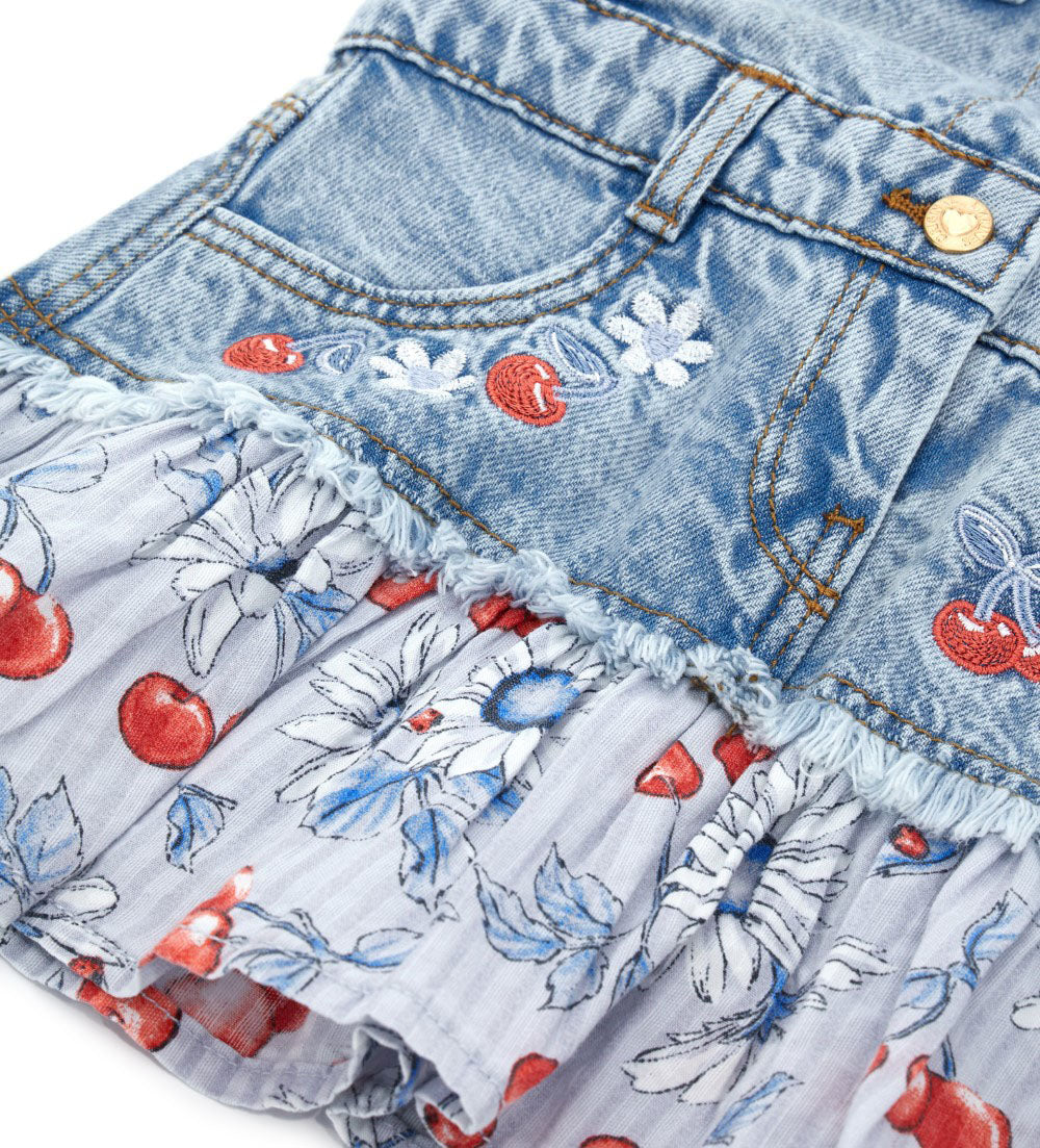 BABY GIRL'S DENIM DUNGAREES-4