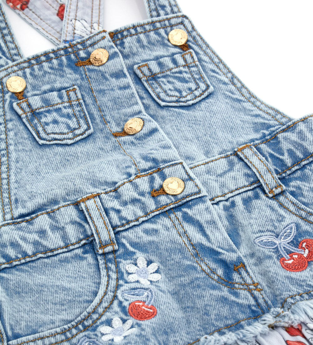 BABY GIRL'S DENIM DUNGAREES-5