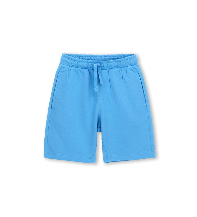 Boy - Cotton fleece bermuda shorts 9 - 10 Y Blue