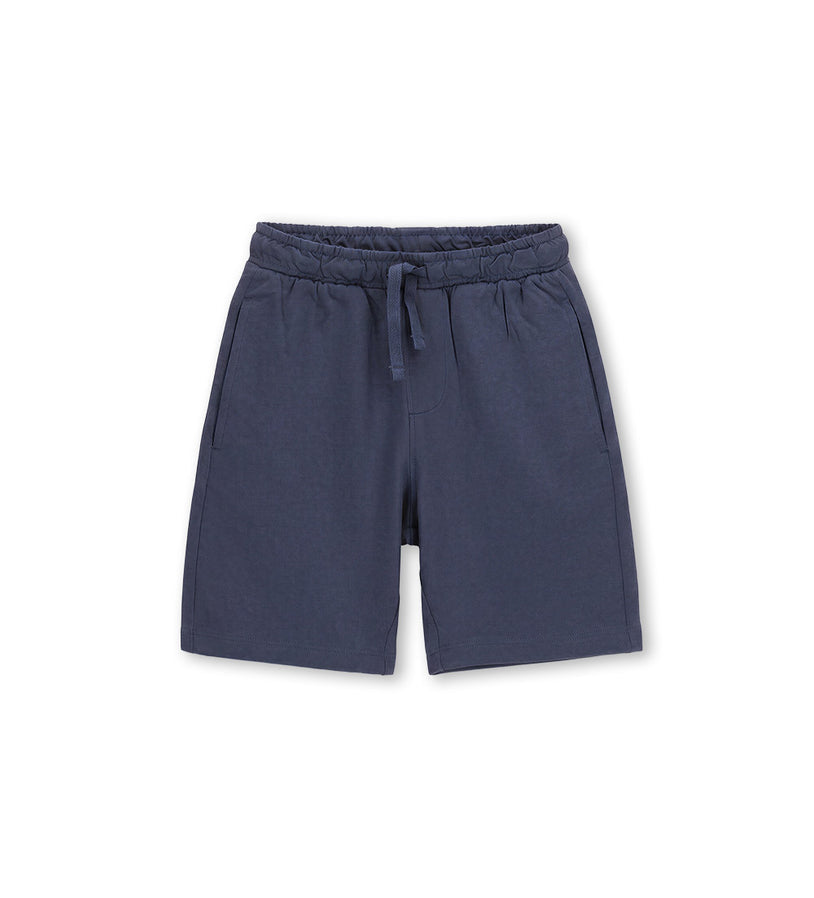 Boy - Cotton fleece bermuda shorts 9 - 10 Y Blue