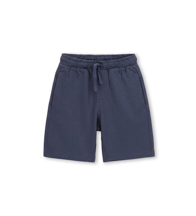Boy - Cotton fleece bermuda shorts 9 - 10 Y Blue