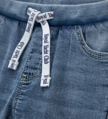 Boy - Jeans with elastic 9 - 12 M Denim
