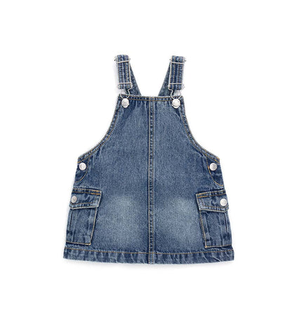 Baby girl's denim overall