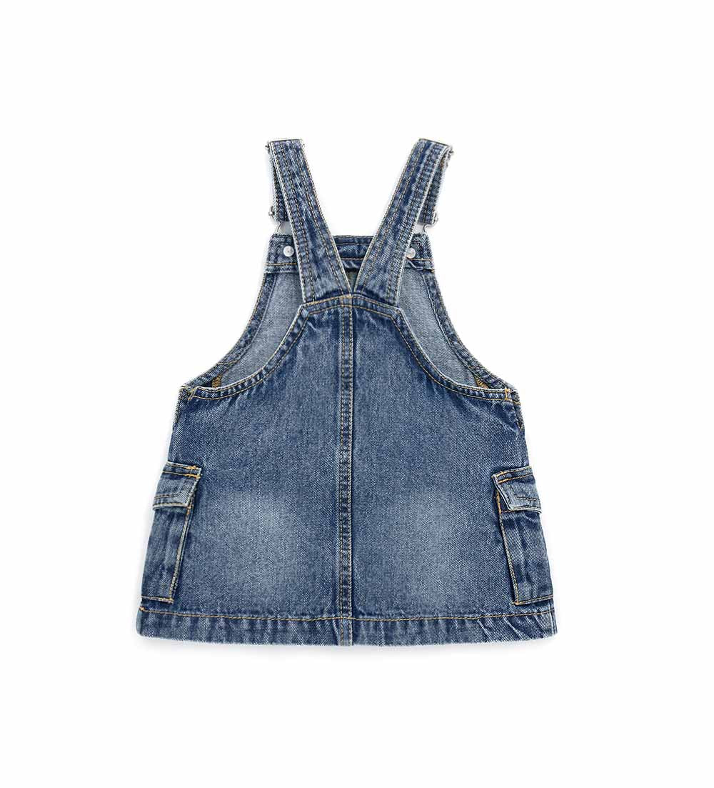 Baby girl's denim overall