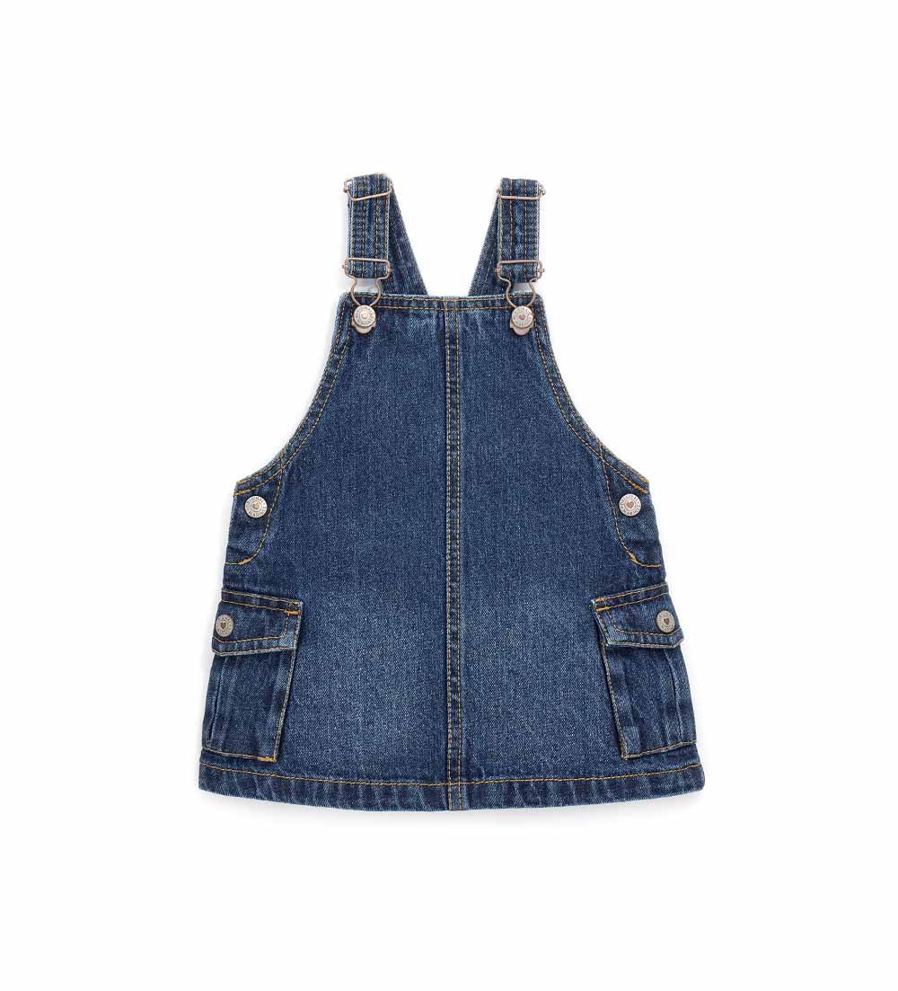 Baby girl's denim overall