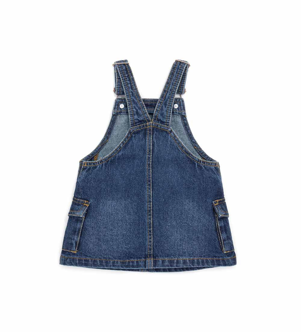 Baby girl's denim overall