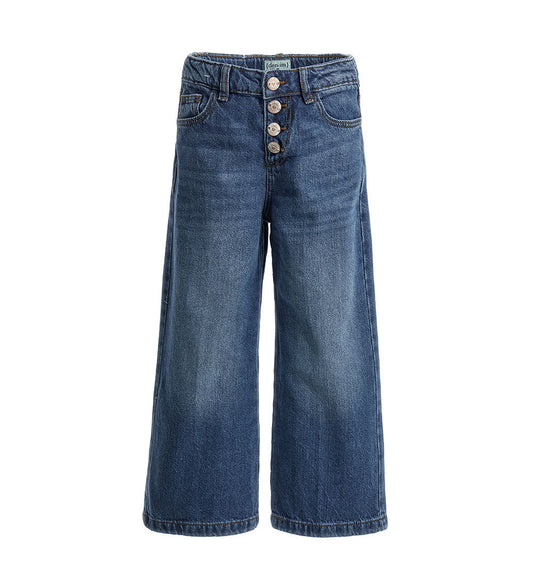 Girl's wide leg denim pants