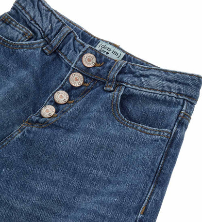 Girl's wide leg denim pants