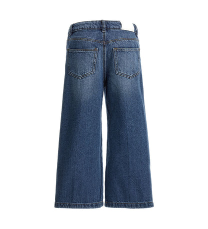 Girl's wide leg denim pants