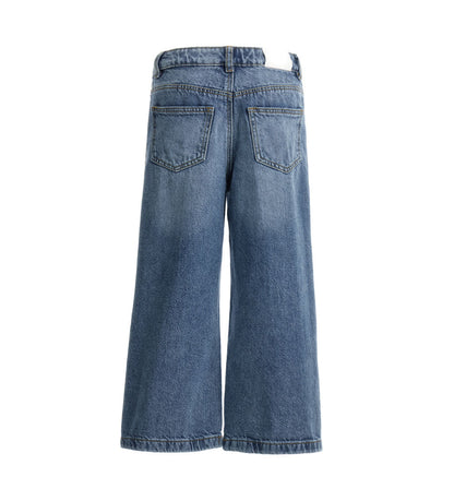 Girl's wide leg denim pants