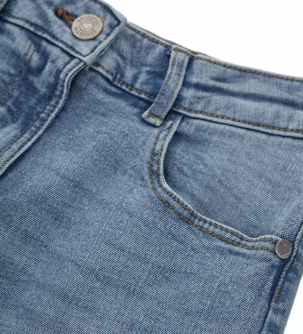 Girl's denim cargo jeans