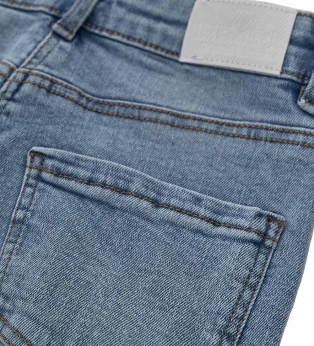 Girl's denim cargo jeans