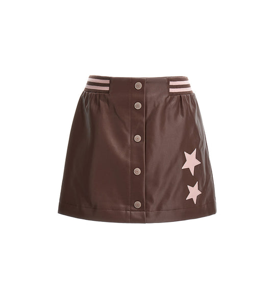 Girl's eco-leather skirt