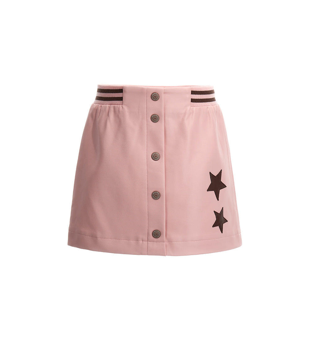 Girl's eco-leather skirt