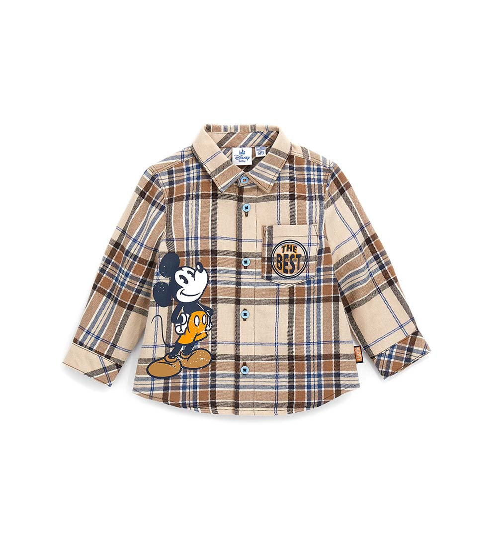 Baby boy's mickey flannel shirt