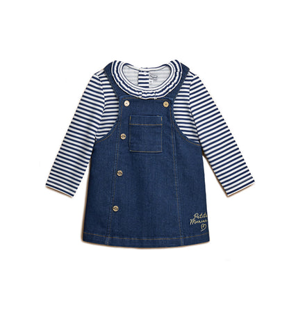 BABY GIRL'S DUNGAREES SET