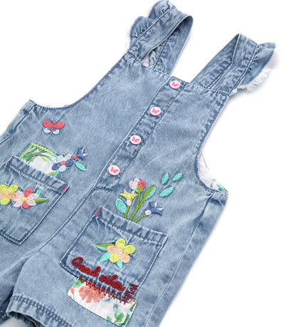 BABY GIRL'S DENIM OVERALL-502