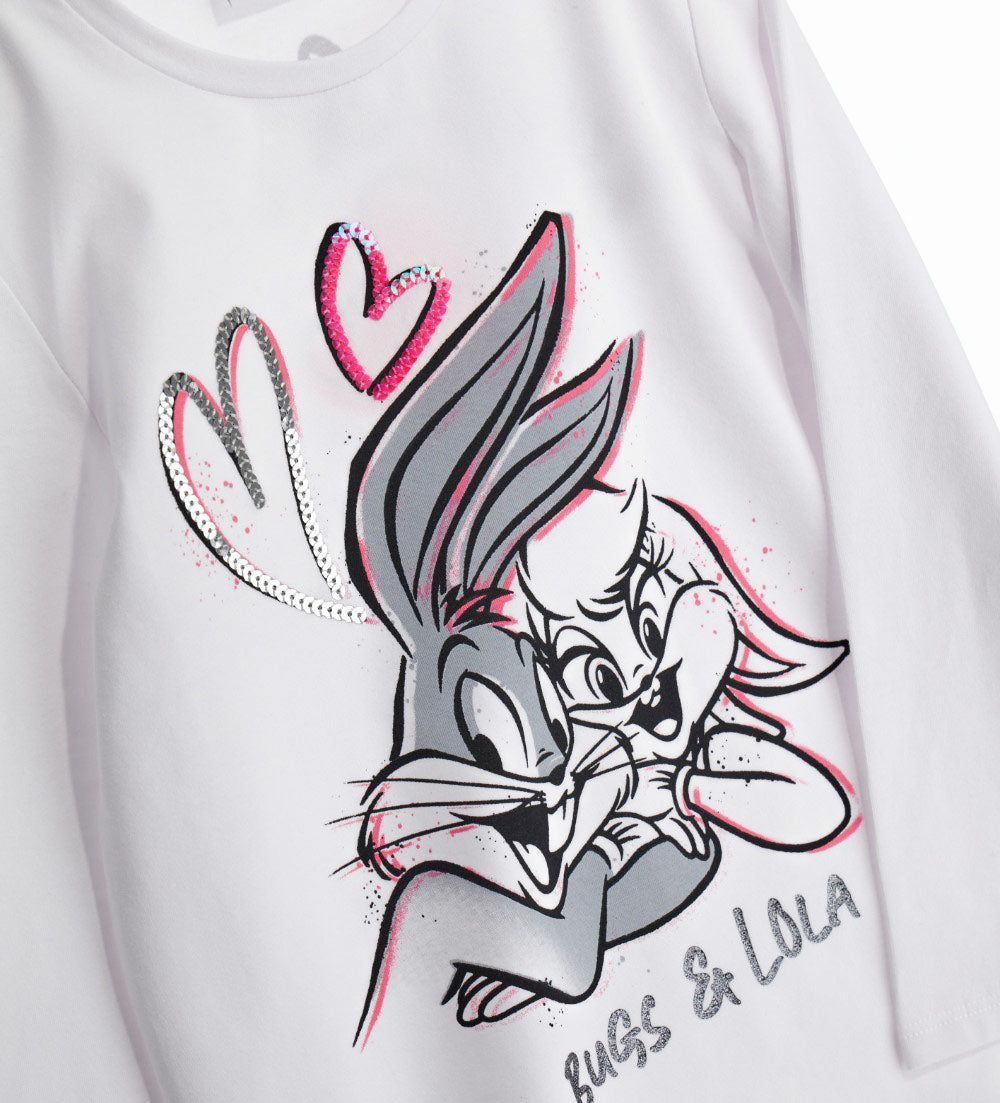 Girls's wb bugs and lola bunny shirt-1