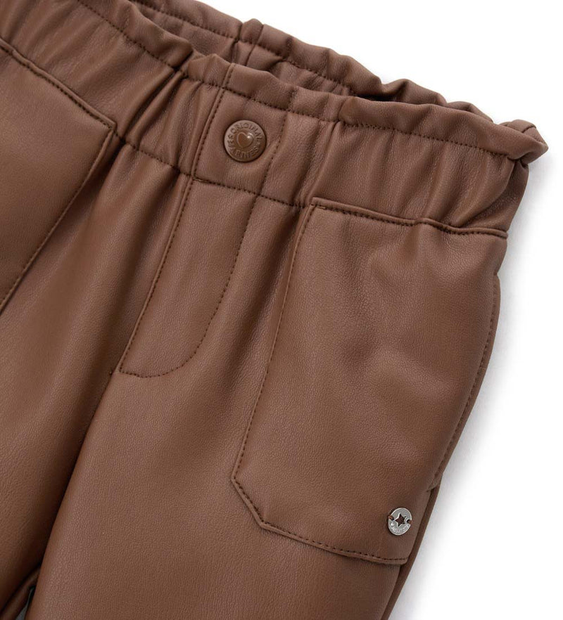 Baby girl's faux leather trouser