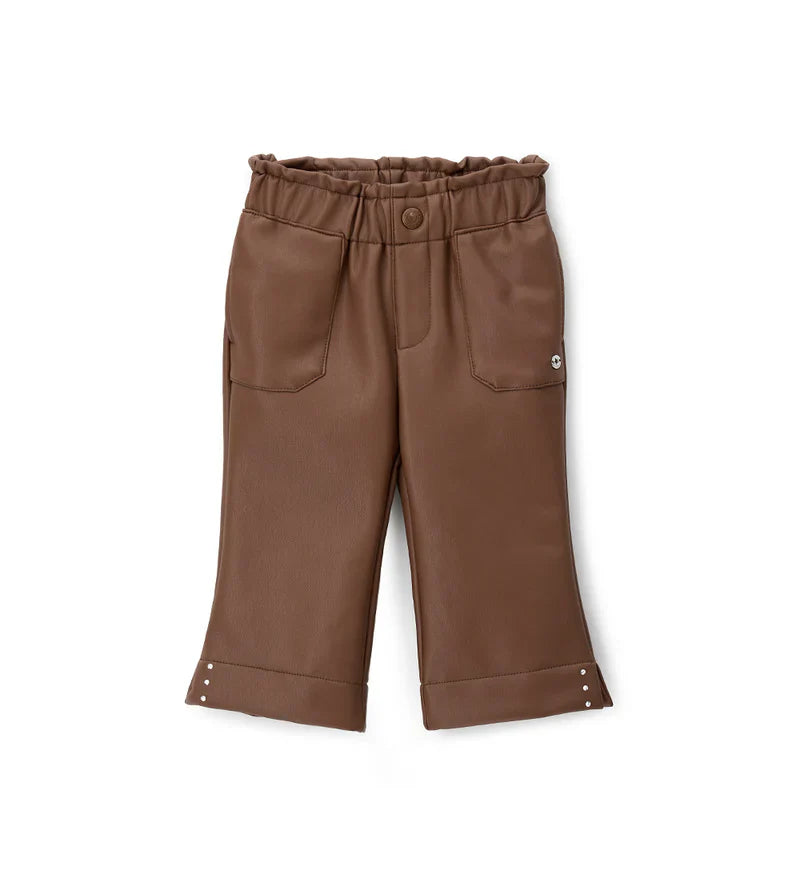 Baby girl's faux leather trouser