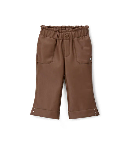 Baby girl's faux leather trouser
