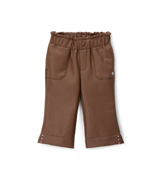 Baby girl's faux leather trouser