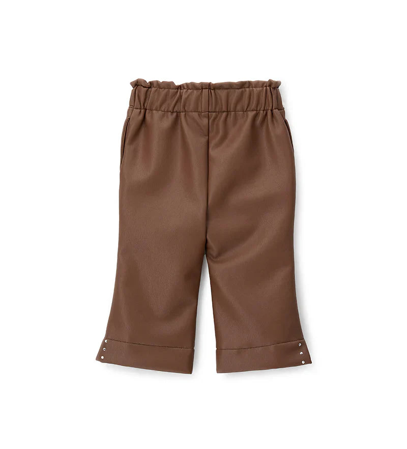Baby girl's faux leather trouser