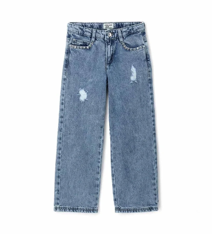 Girl's wide leg jeans