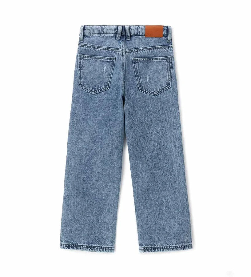 Girl's wide leg jeans