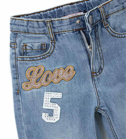 Girl's wide leg jeans
